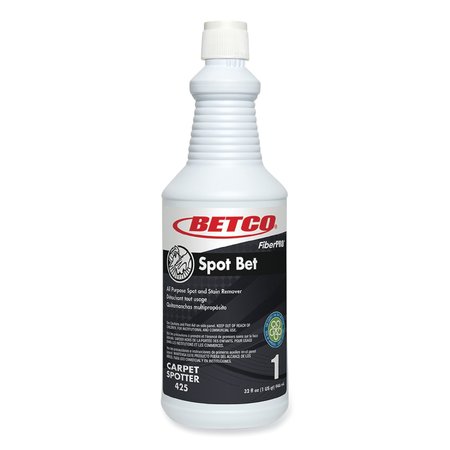 BETCO FiberPro Spot Bet Stain Remover, Country Fresh Scent, 32 oz Bottle, 12PK 4251200